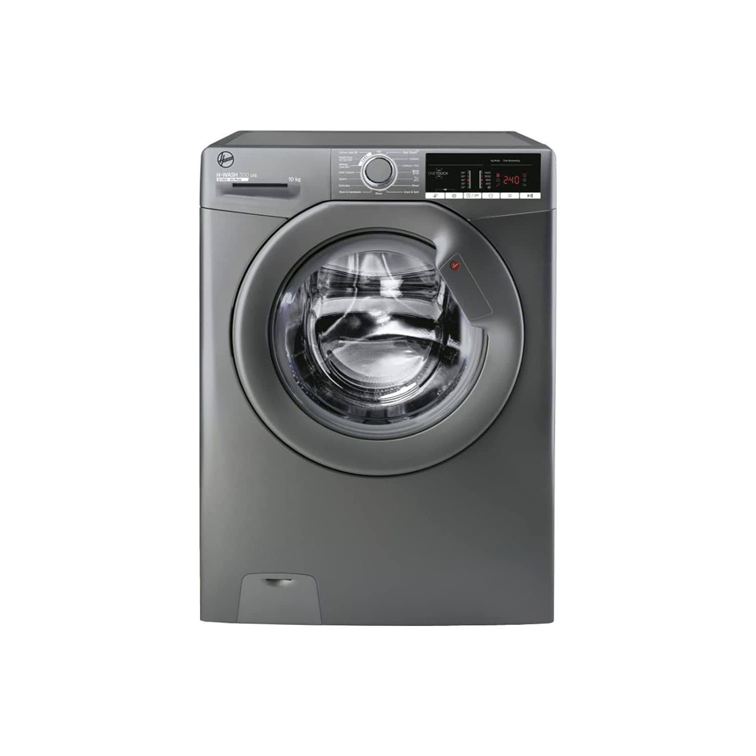 HOOVER H-Wash 300 H3W410TGGE NFC 10 kg 1400 Spin Washing Machine - Graphite - 0