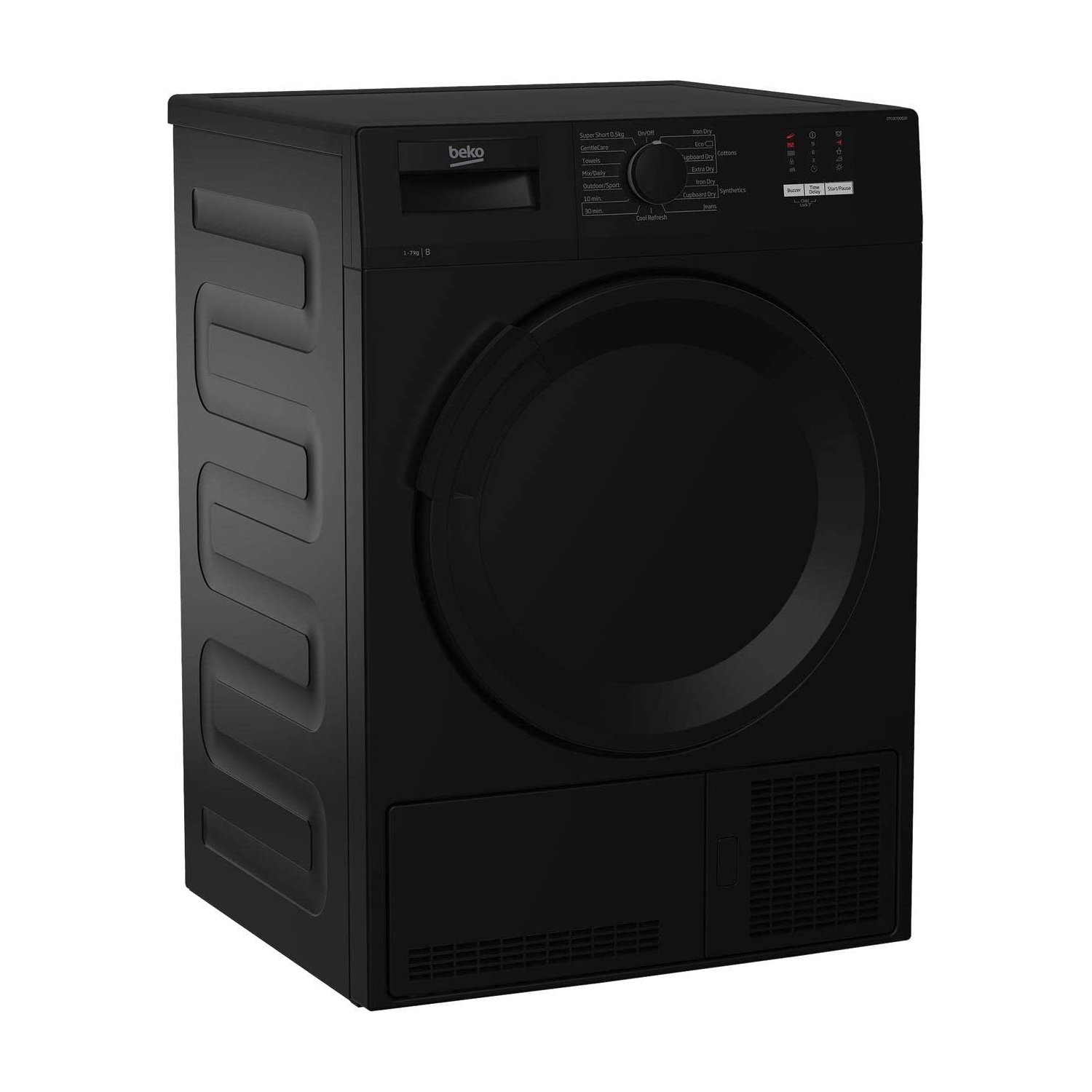 Beko DTLCE70051B Freestanding 7kg Condenser Tumble Dryer-Black - 0