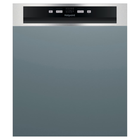 HOTPOINT HBC 2B19 X UK N Full-size Semi-Integrated Dishwasher - Inox