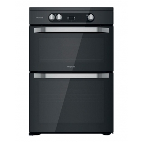 Hotpoint HDM67I9H2CB 60cm Double Oven Induction Electric Cooker - Black - 0