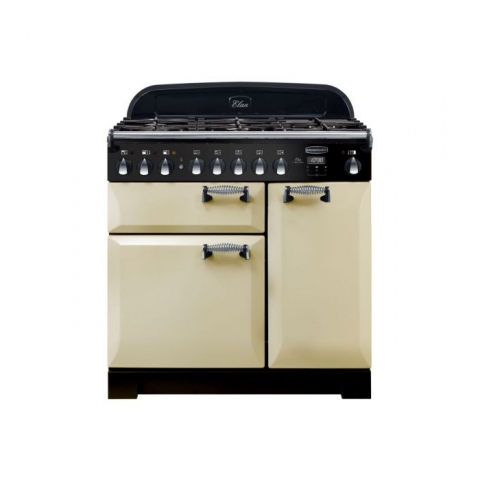 Rangemaster ELA90DFFCR Elan Deluxe Cream with Chrome Trim 90cm Dual Fuel Range Cooker