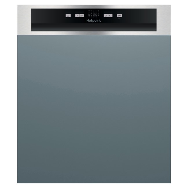 HOTPOINT HBC 2B19 X UK N Full-size Semi-Integrated Dishwasher - Inox thumbnail image