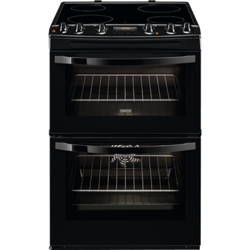 Black 60cm Double Oven Electric Cooker With Ceramic Hob thumbnail image