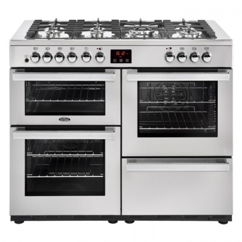 Belling Cookcentre 110DFTPROFSTA 110cm Dual Fuel Range Cooker-Professional - Stainless Steel